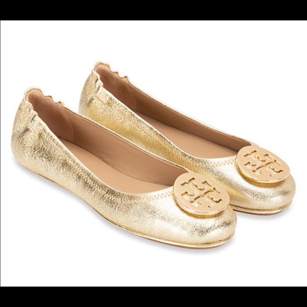 Tory Burch Travel Minnie ballet flats Metallic leather gold - 7.5